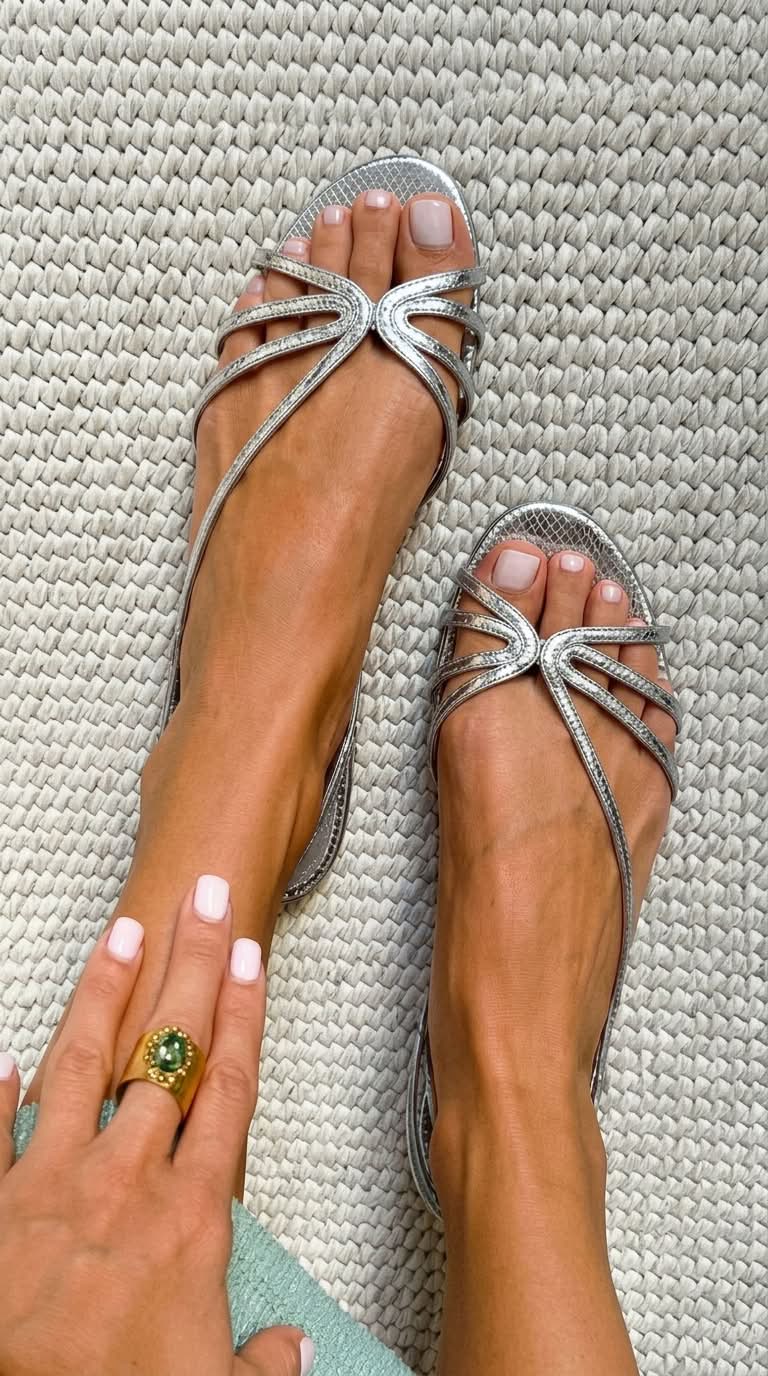 Serafina | Sandalias doradas de verano