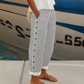 Isabel | Pantalón Recto Rayas Botones