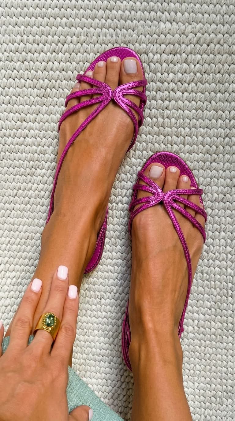 Serafina | Sandalias doradas de verano
