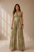 Inés | Mono plisado de gasa floral