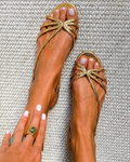 Serafina | Sandalias doradas de verano