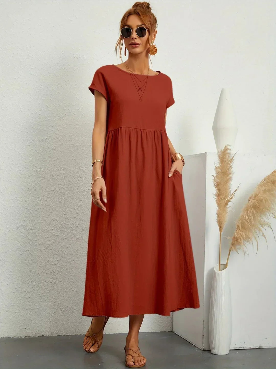 Gabrielle™ — Vestido midi fluido y elegante
