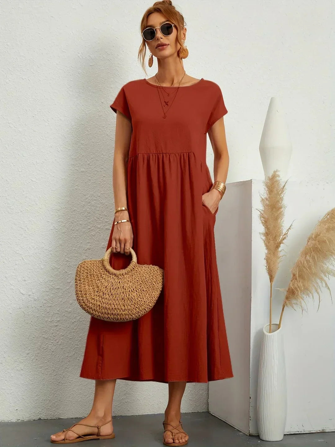 Gabrielle™ — Vestido midi fluido y elegante