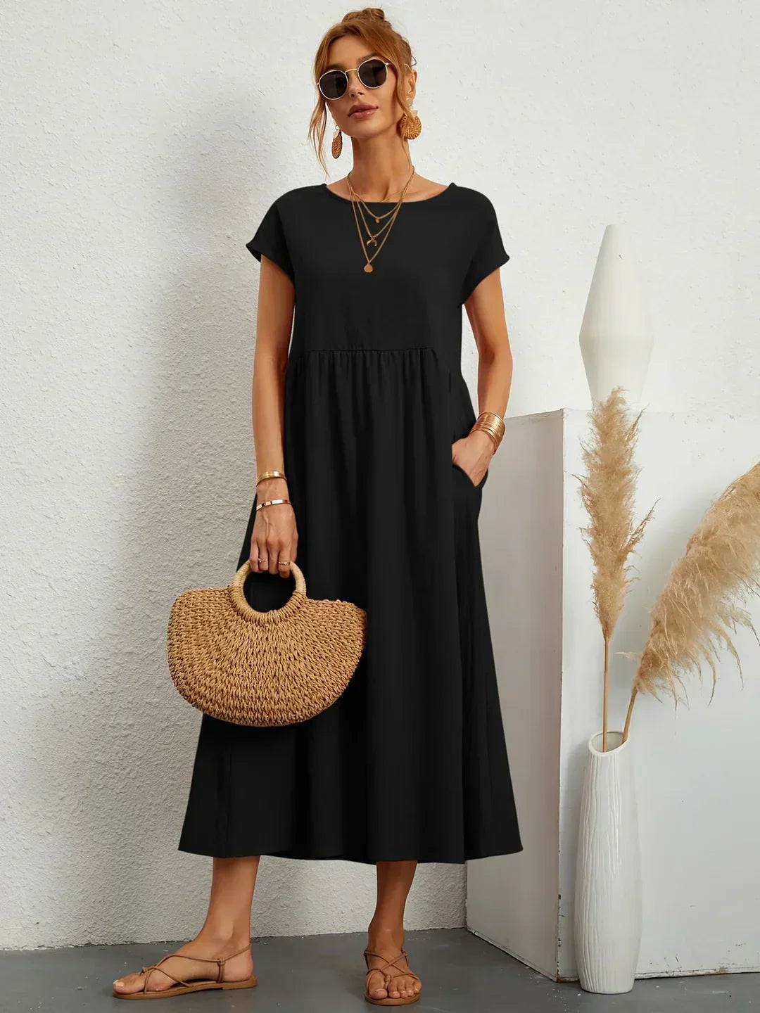 Gabrielle™ — Vestido midi fluido y elegante