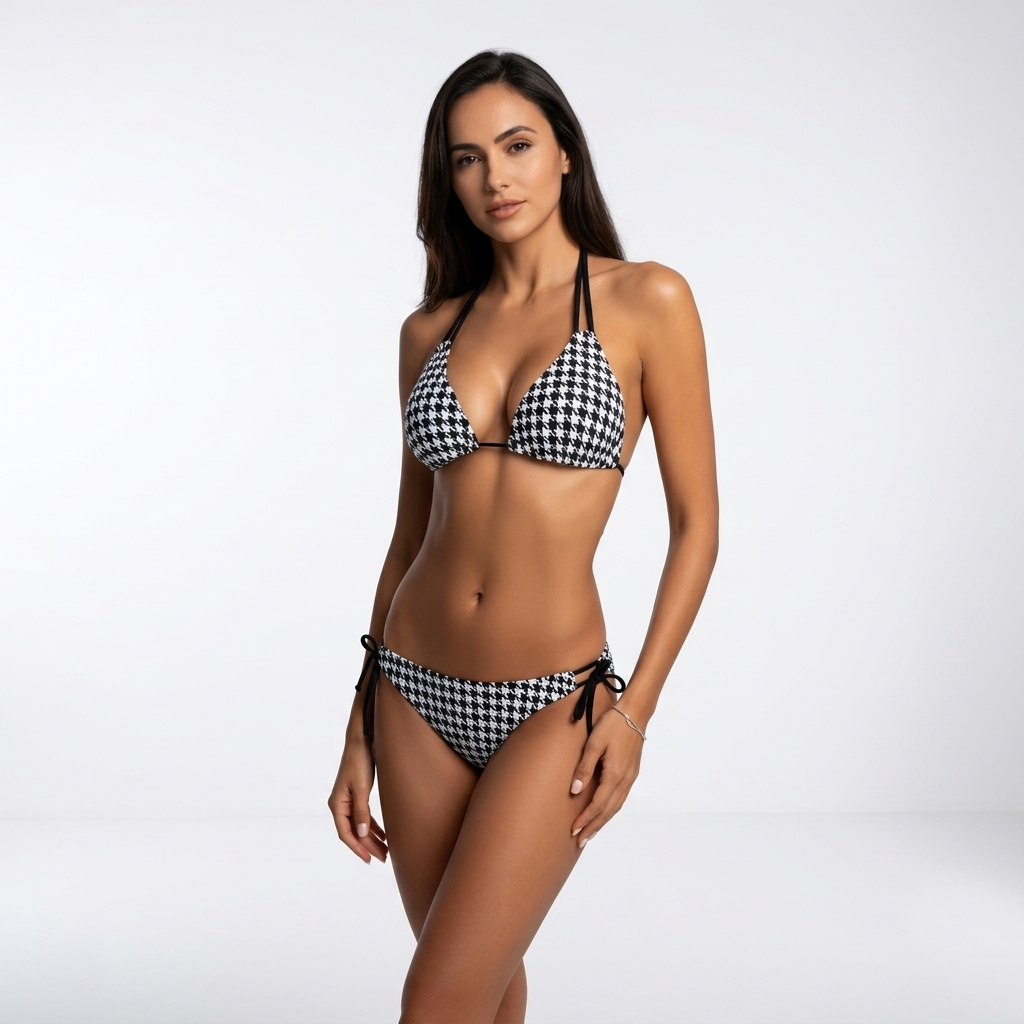 Savana™ — Bikini triangular estampado de talle alto