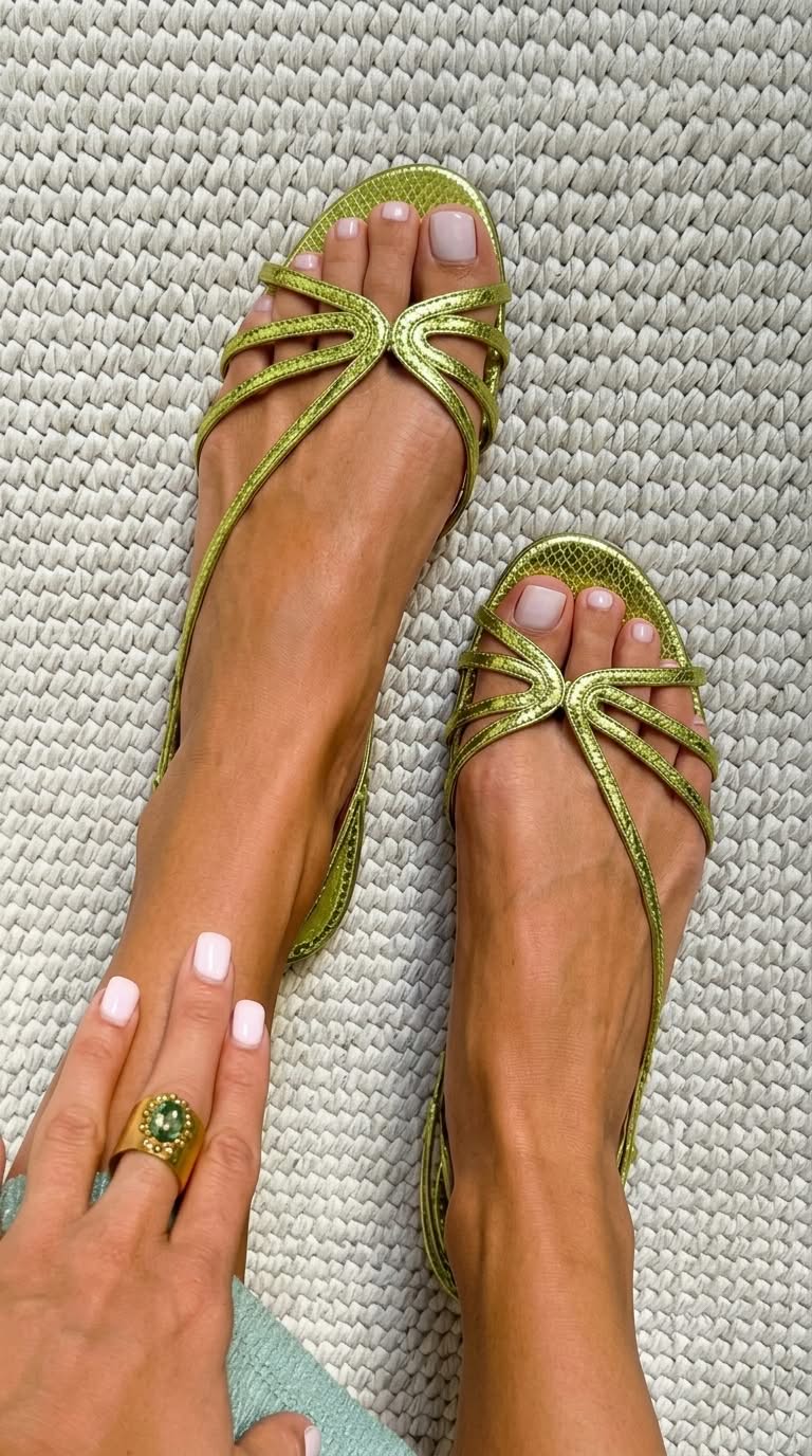 Serafina | Sandalias doradas de verano