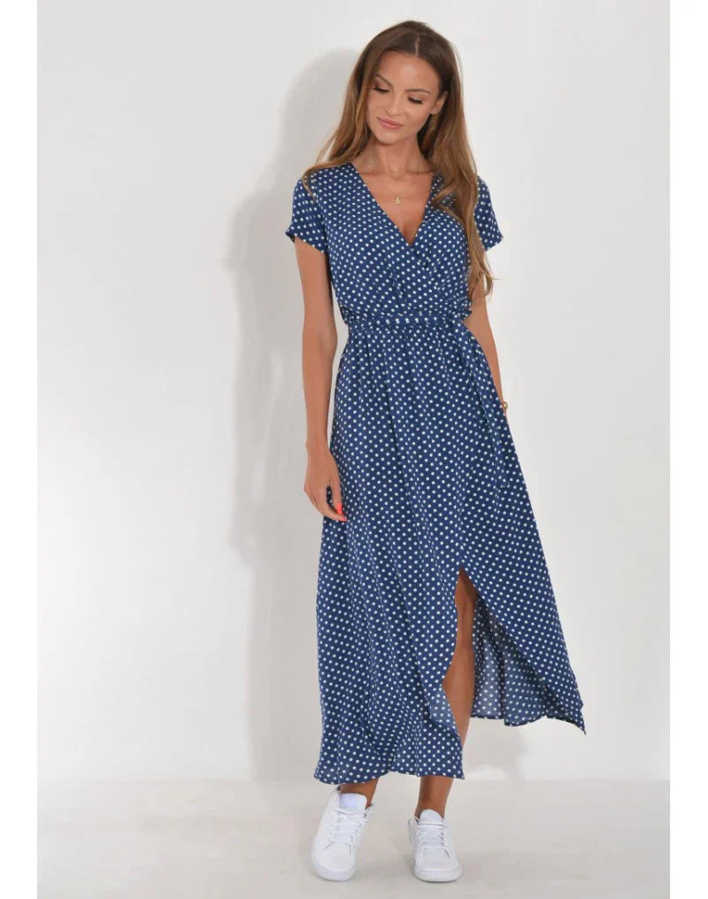 Julia - Elegante vestido con escote en V y corte que realza la figura.